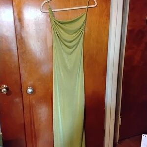 Chic Strapless Green Dress